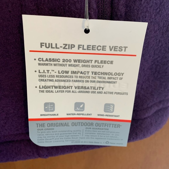 NWT Ladies Eddie Bauer fleece vest - Picture 2 of 4